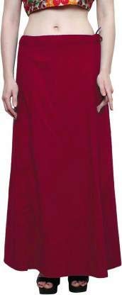 DESI DHANG Readymade Saree Petticoats(Free Size) (Dark MEHROON)