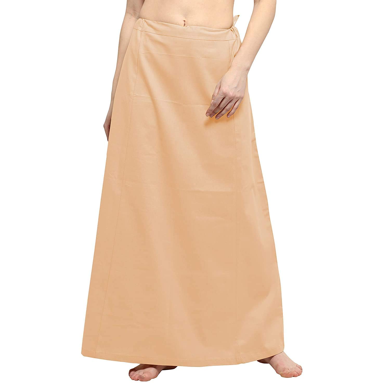 DESI DHANG Readymade Saree Petticoats(Free Size) (Light Peach)