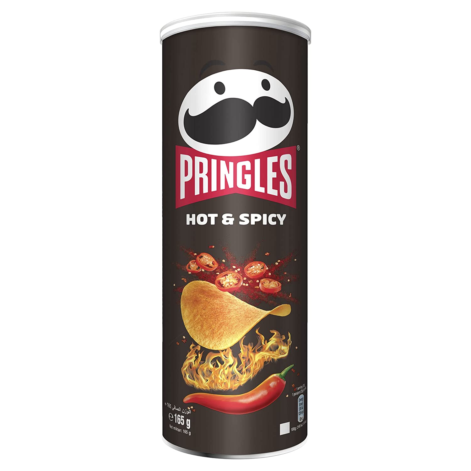 10x Pringles Hot & Spicy Chips Pack of 10 - (165g each)