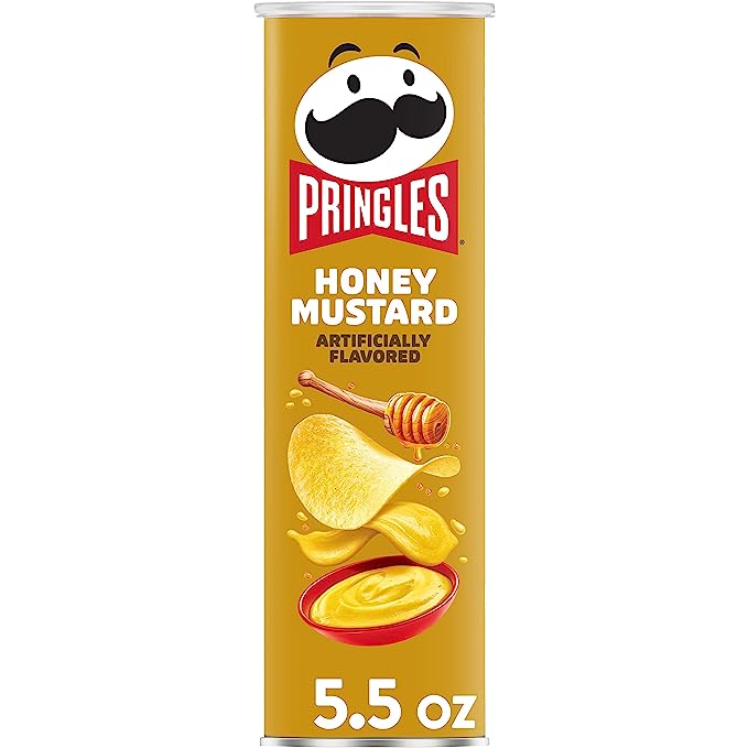 10x Pringles Potato Crisps, Honey Mustard - Pack of 10 - 165g each