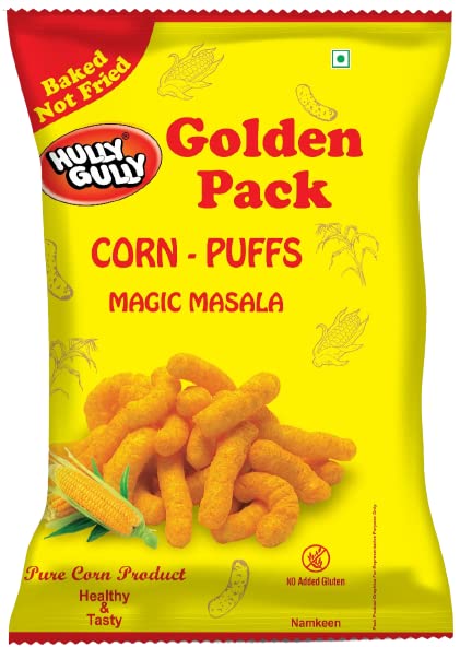 20x Hully Gully Corn Puffs - Magic Masala - Pack of 20 (130g each)