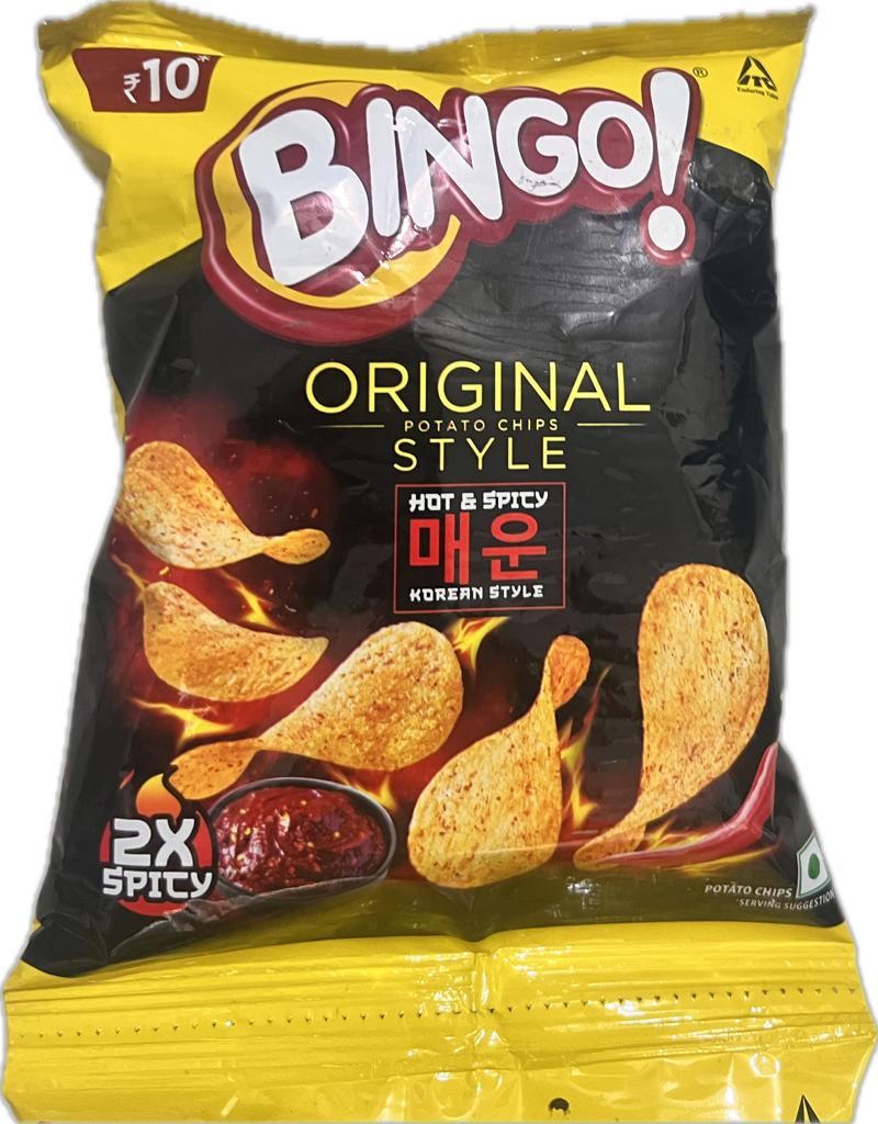 50x BINGO Original Korean Style Potato chips - 60 GM - Pack of 50