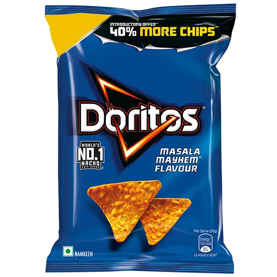 50x Doritos Nacho Chips - Masala Mayhem Flavour, Crunchy, Pack of 50 (44 g each)