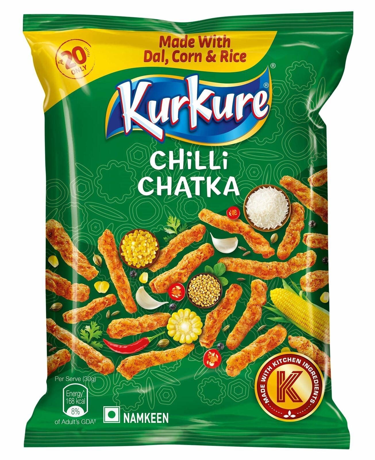 50x Kurkure Chilli Chatka, 90 gms each (Pack of 50)