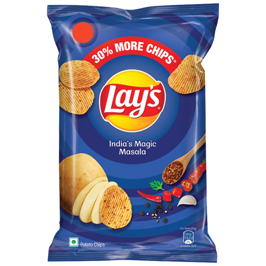 50x Lays Potato Chips, Magic Masala Chips, 52 Gms each (Pack of 50)