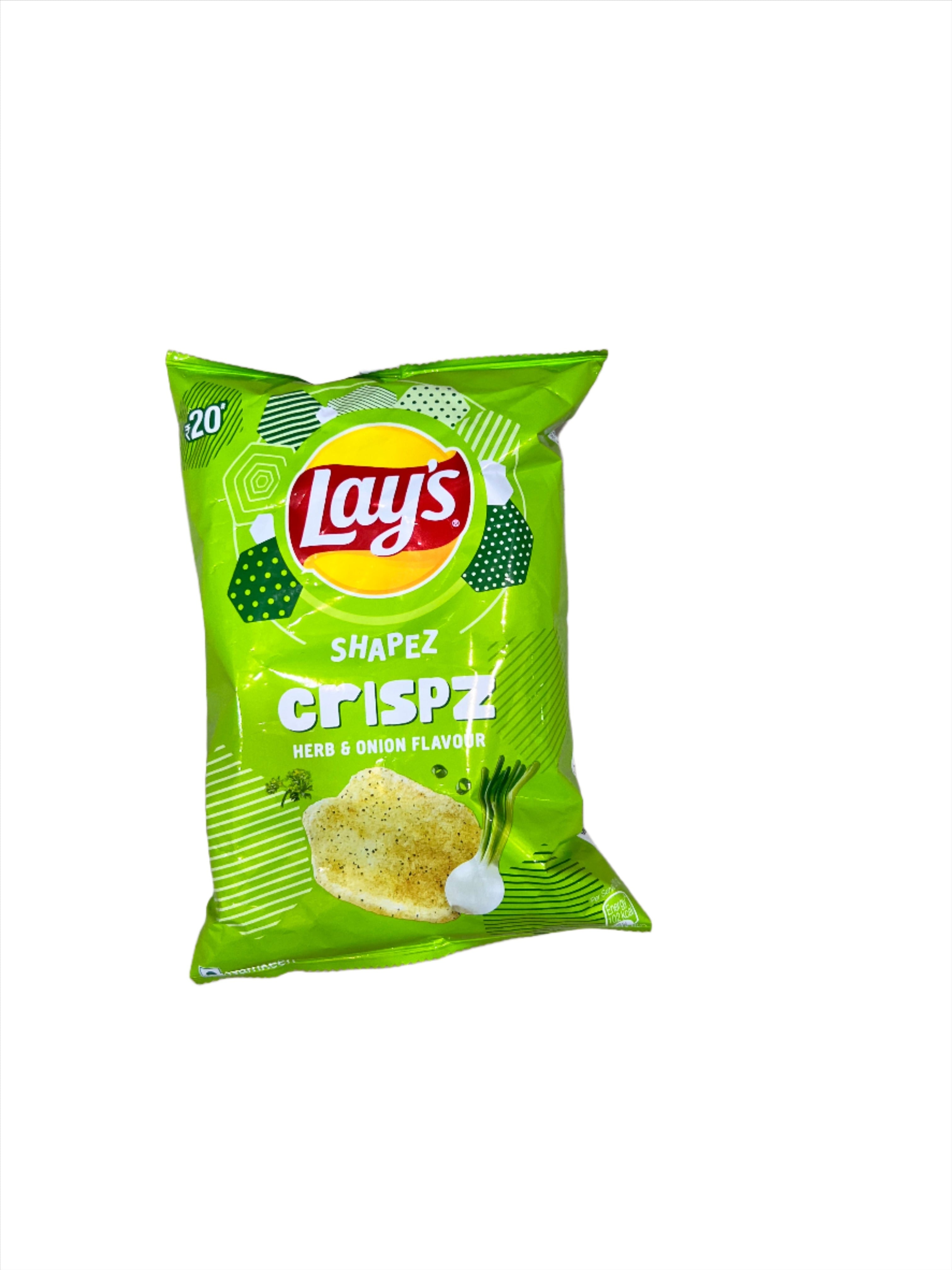 50x Lays Shapez Crispz Herb & Onion Flavor - 47g - Pack of 50