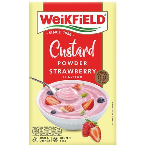 10x Weikfield Custard Powder - Strawberry, Pack of 10, 75 g each