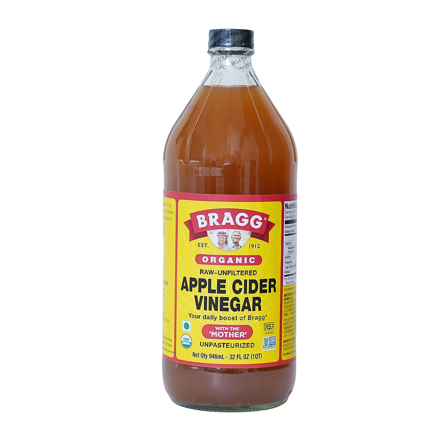Bragg Raw Unfiltered with the Mother Apple Cider Vinegar, 946 ml
