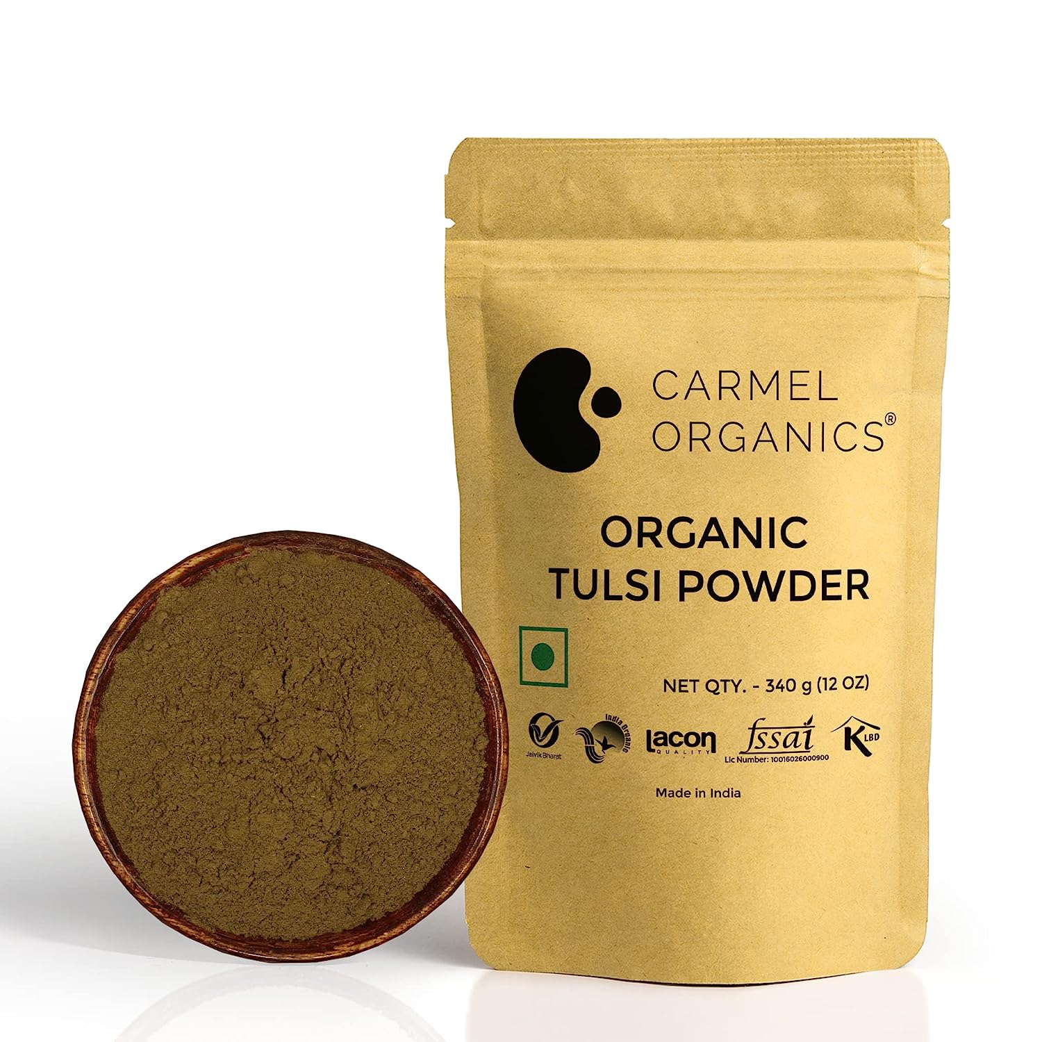 CARMEL ORGANICS Tulsi Leaves Holy Basil Powder - 340g