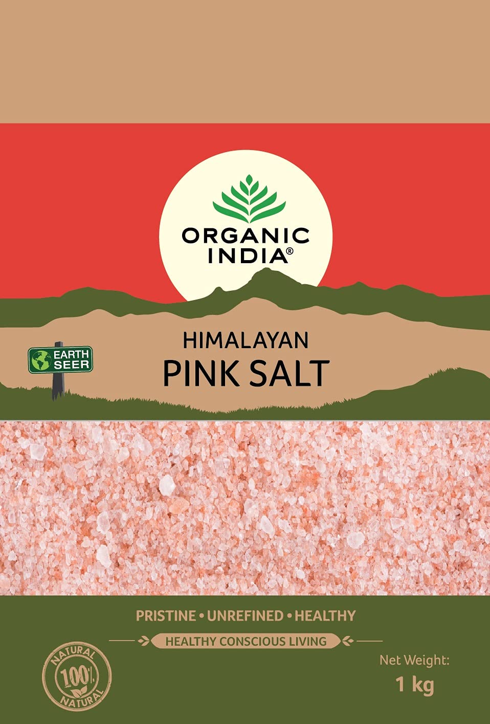 ORGANIC INDIA Pink Rock Salt - 1KG