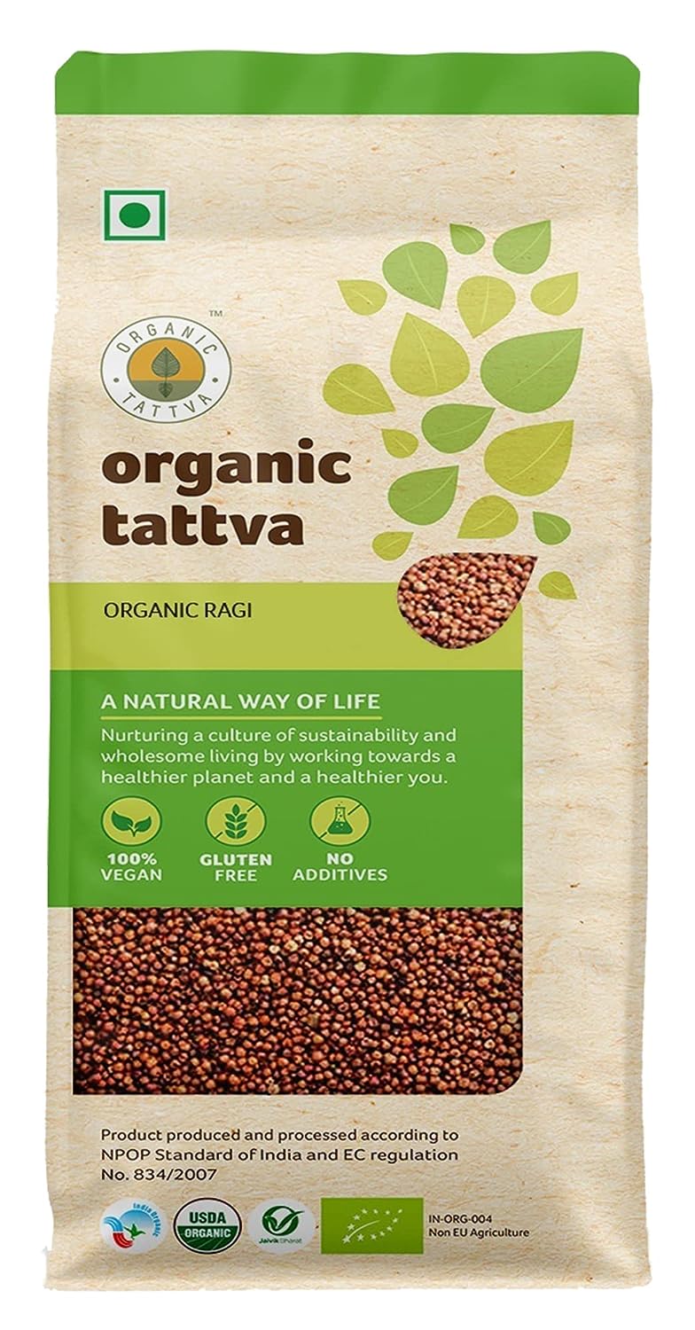 Organic Tattva, Organic Ragi Whole - 500 G