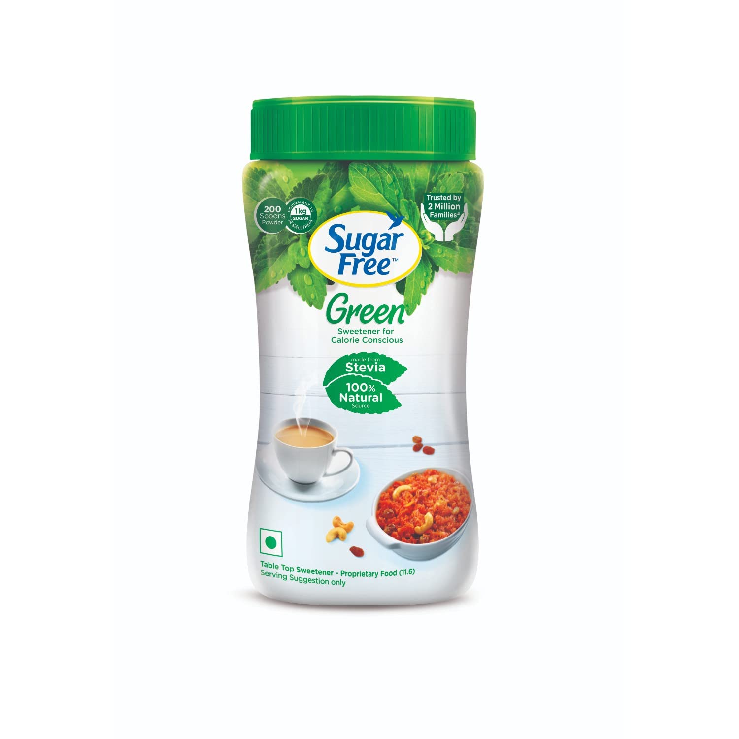 Sugar Free Green Natural Stevia Jar - 200 g