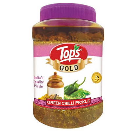 Tops Gold Green Chilli Pickle - 900 g