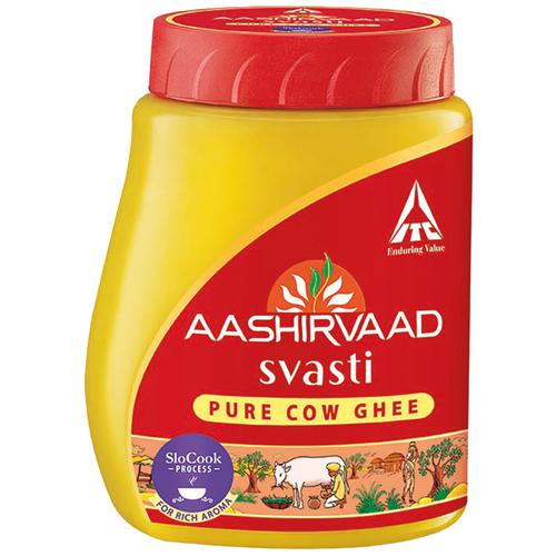 10x Aashirvaad Svasti Cow Ghee/Tuppa, 10Kg (1 L Jar x10)