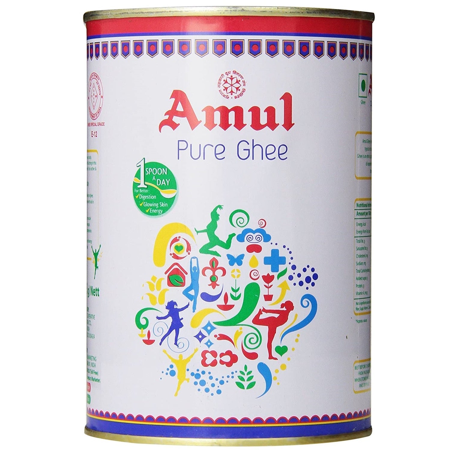 10x Amul Pure Ghee, Shuddh Ghee, Tin Pack, 10L (1 Ltr x 10)