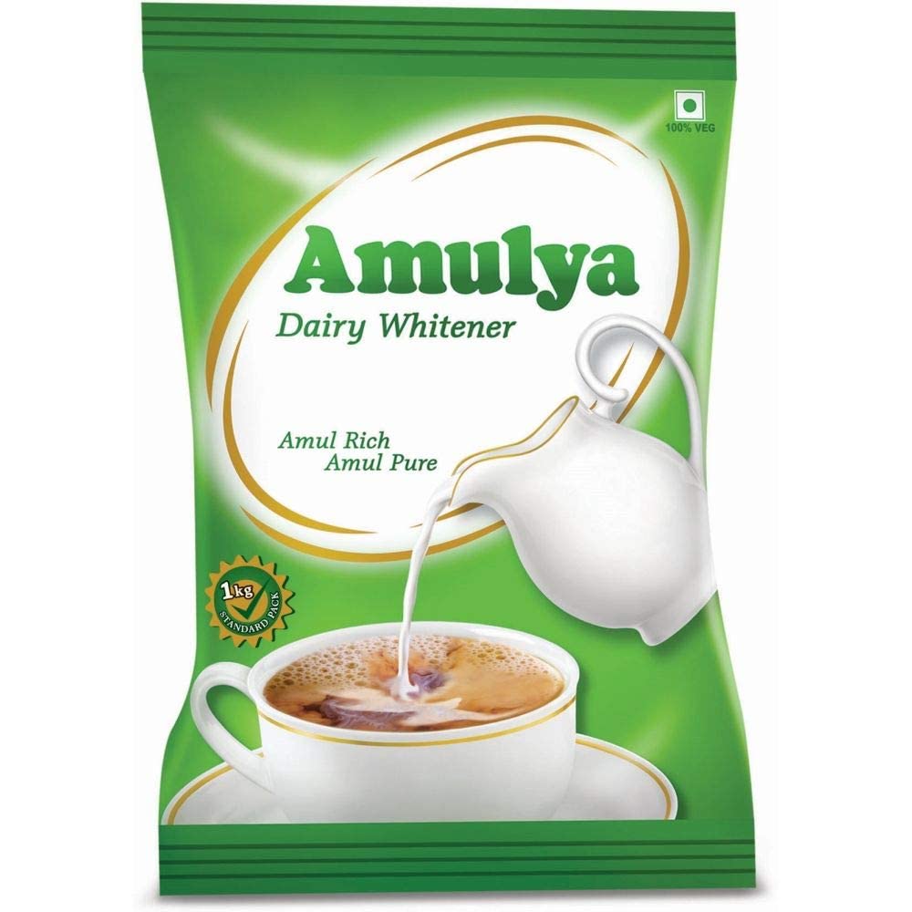 10x Amulya (by Amul) Dairy Whitener/Pal podi - 10kg (10 x 1 kg) Pouch Milk Powder