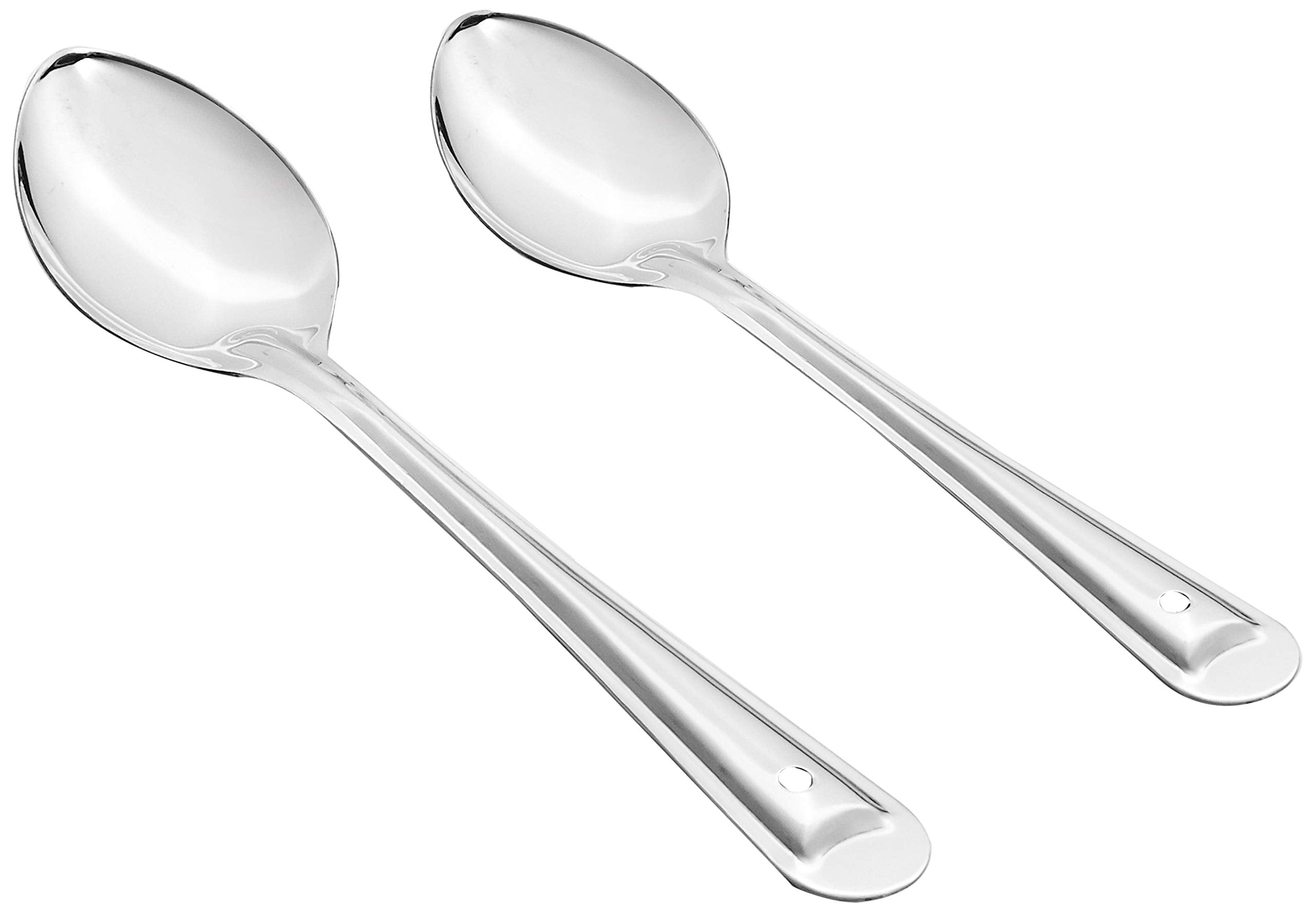 Amazon Brand - Solimo Stainless Steel Basting/Serving Spoon Set (2 pieces),58 centimeter