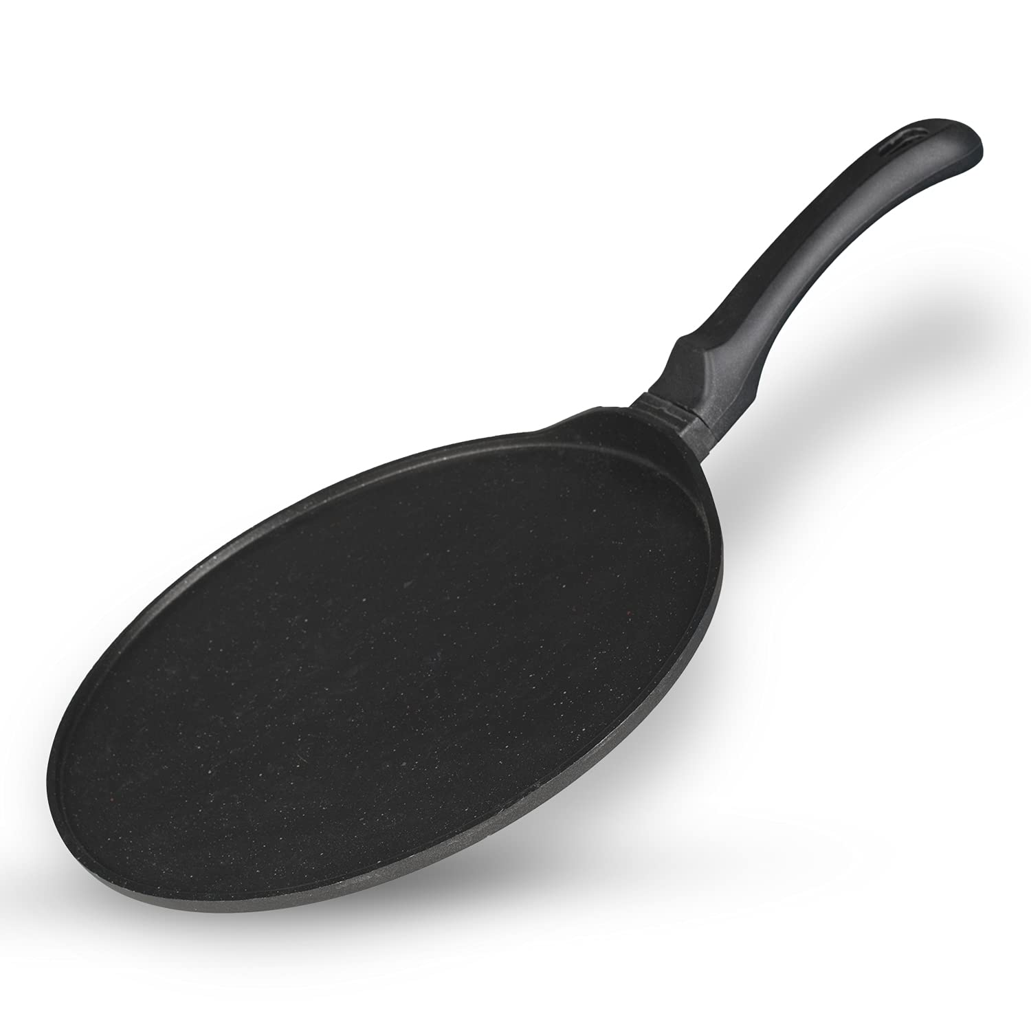 BERGNER Senator Die-Cast Aluminium Non-Stick Dosa Tawa, 31cm, Black