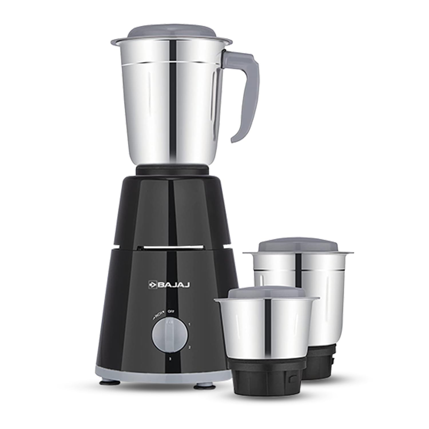 Bajaj Gx 1 Mixer Grinder,500W Titan Motor,3 Jars,2 In 1 Function Blade, Black (Indian Plug)