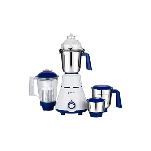 Bajaj Rex 750W Mixer Grinder with Nutri Pro Feature, 4 Jars, White (Indian Plug)