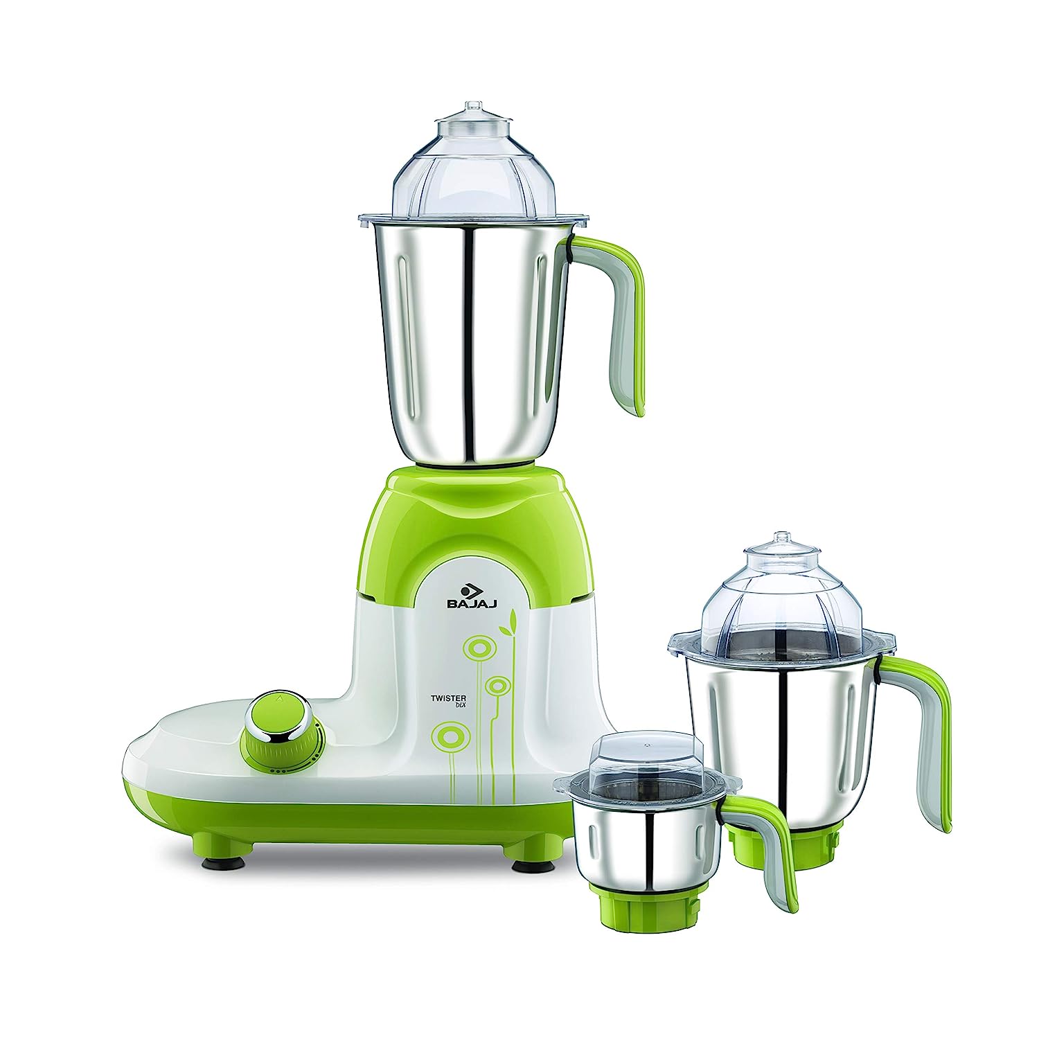 Bajaj Twister Deluxe 750-Watt Mixer Grinder with 3 Jars (White) (Indian Plug)