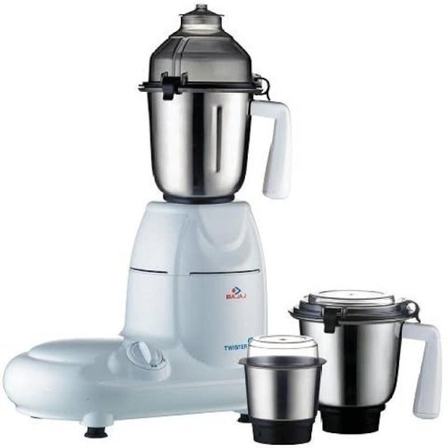 Bajaj Twister Mixer Grinder, 750W, 3 Jars (White)