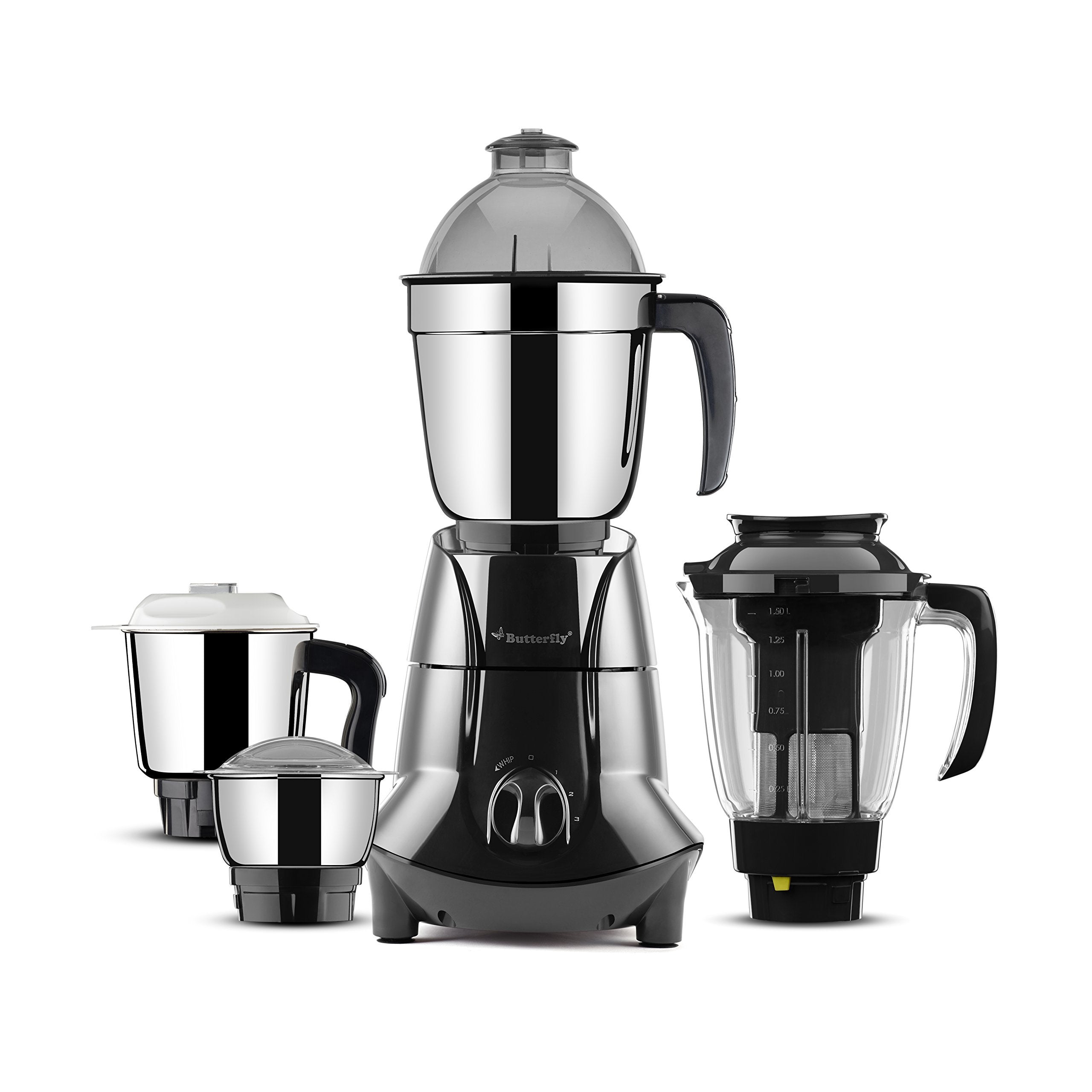 Butterfly Jet Elite Mixer Grinder, 750W, 4 Jars (Grey)