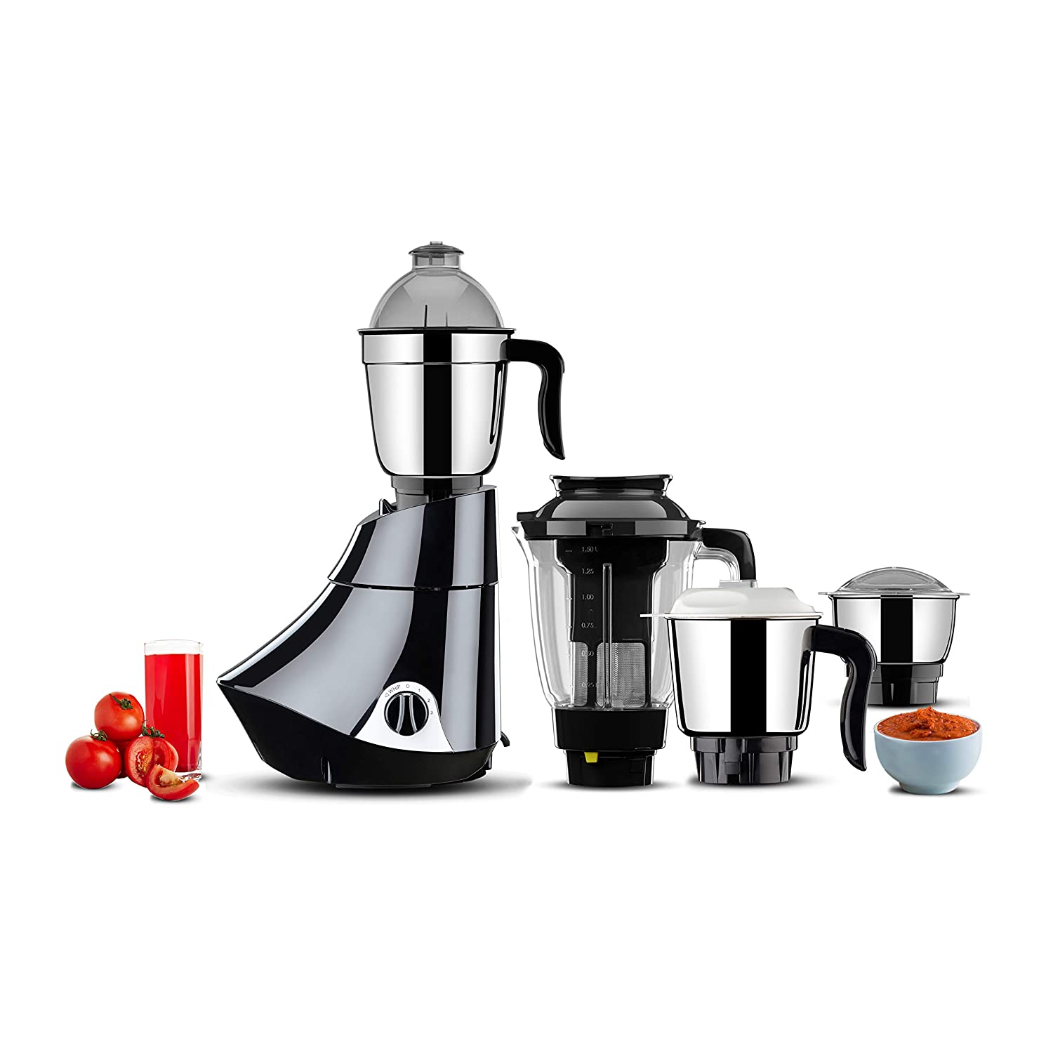 Butterfly Smart Mixer Grinder, 750W, 4 Jars (Grey) (Indian Plug)