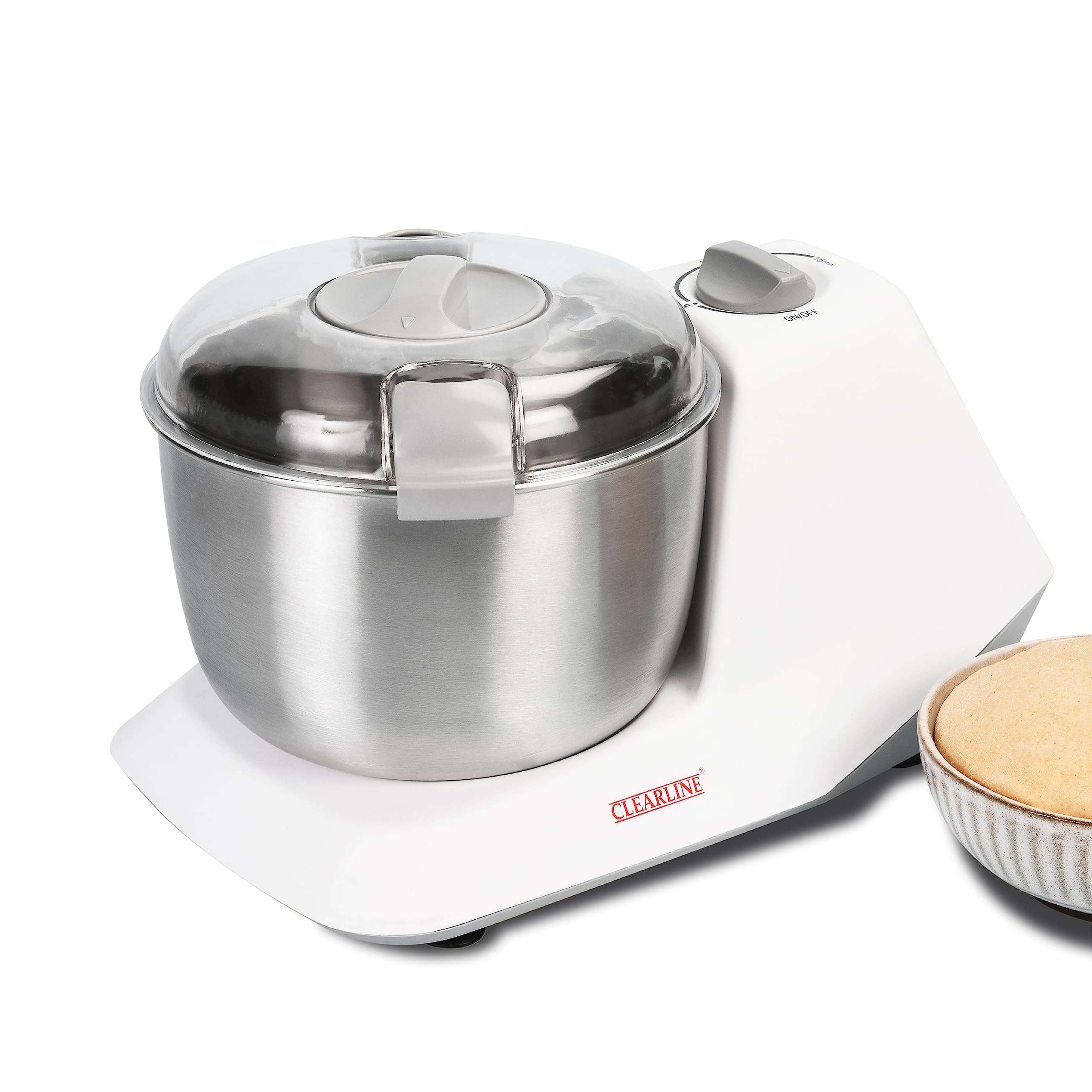 Clearline Automatic Electric Atta Kneader Dough Maker With Non Stick Bowl, Smart Atta Kneader Mixer and Dough Kneader Machine, Dough Mixer Machine 650 with Watts Power, White