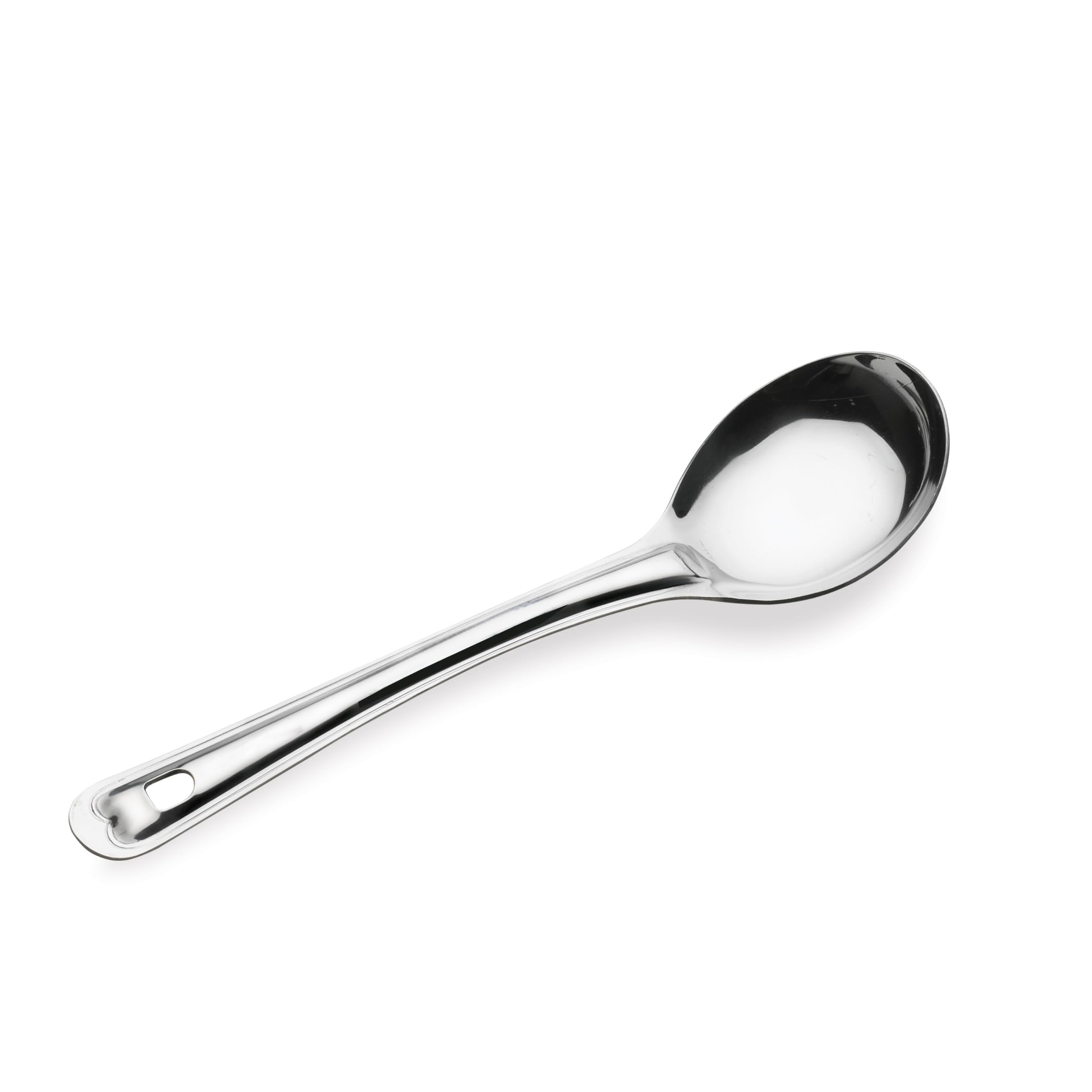 Crystal Oval Medium Stainless Steel Serving Spoon, Silver