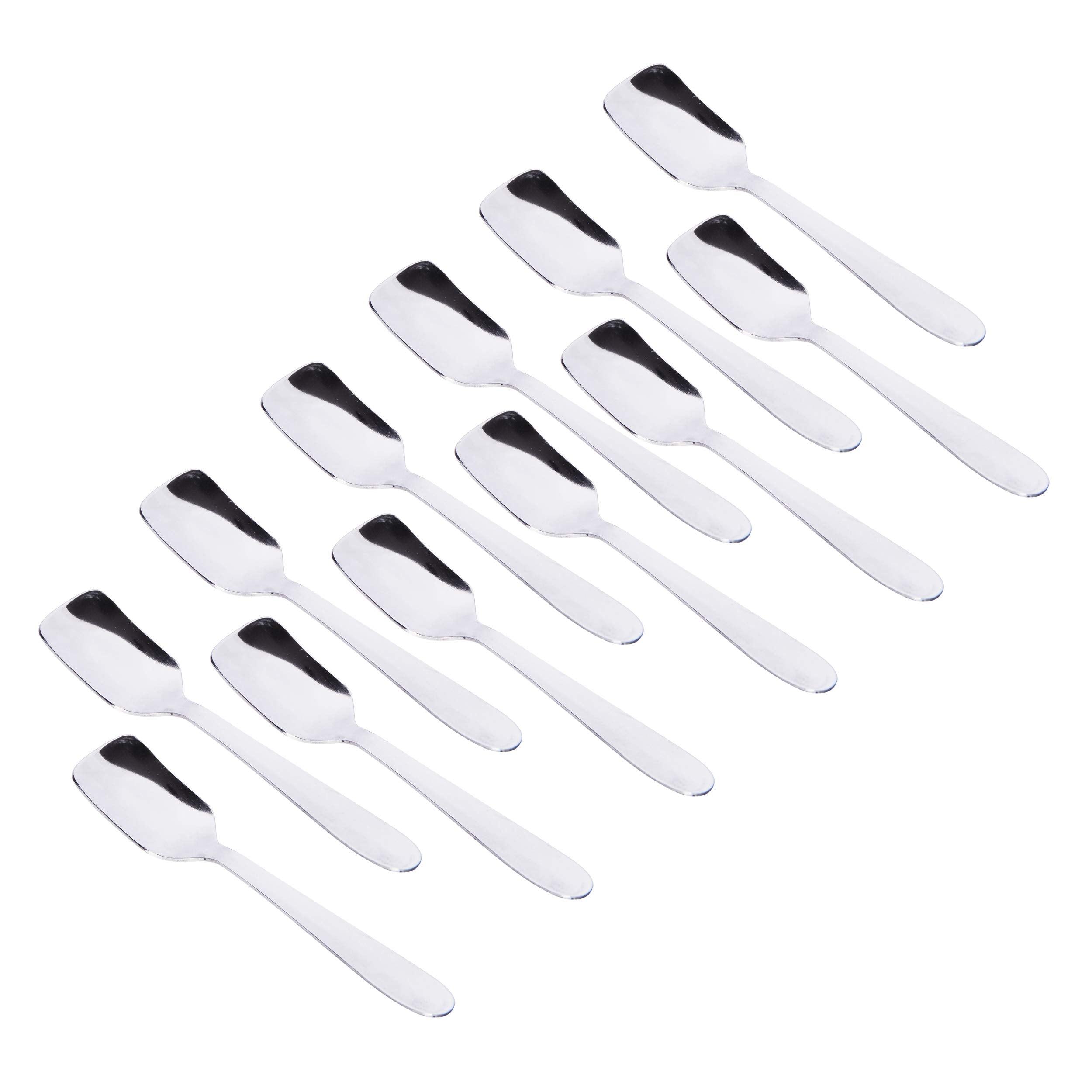 Embassy Classic Ice-Cream Spoon, Set Of 12, Stainless Steel, 12.8 Cm (Sigma, 17 Gauge)