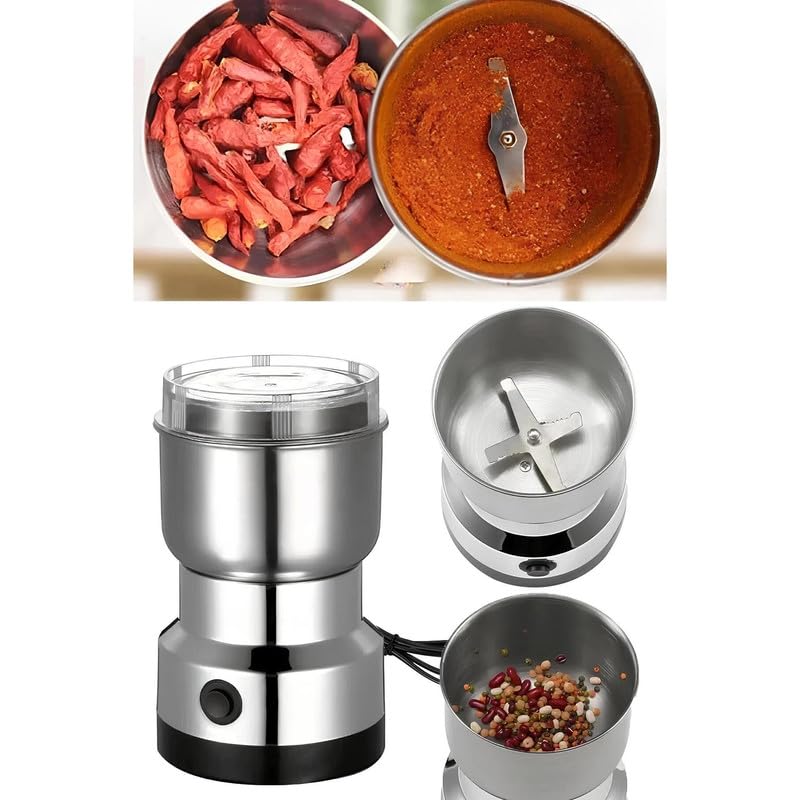 FERMOR Stainless Steel Grinder Smash Machine Coffee Beans Electric Grinder And Coffee Maker Household Electric Mixer Grinder