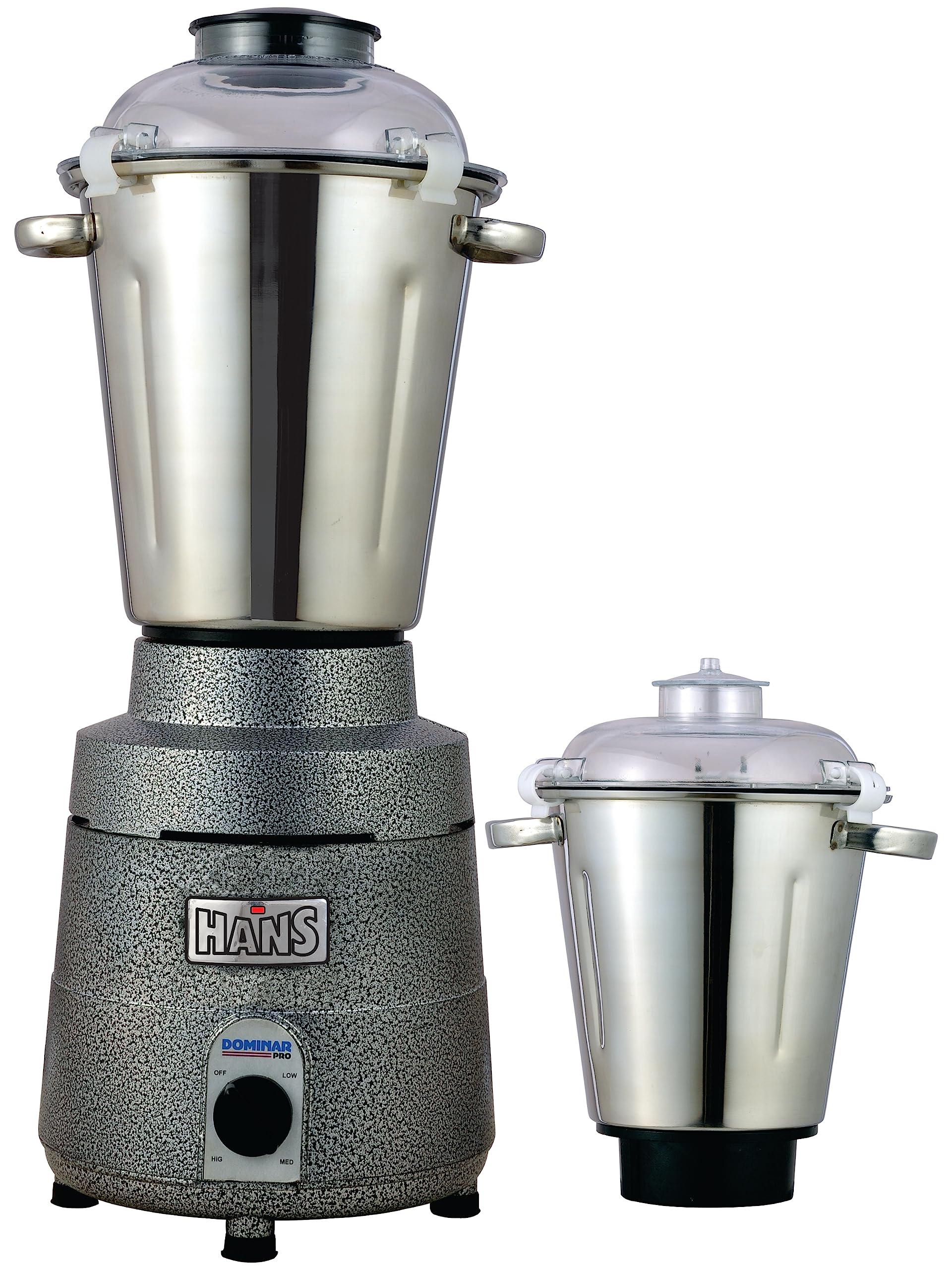 HANS Dominar X Pro 2200 Watts 3 HP Commercial Mixer Grinder With 2 Jar Heavy Duty Black Grey