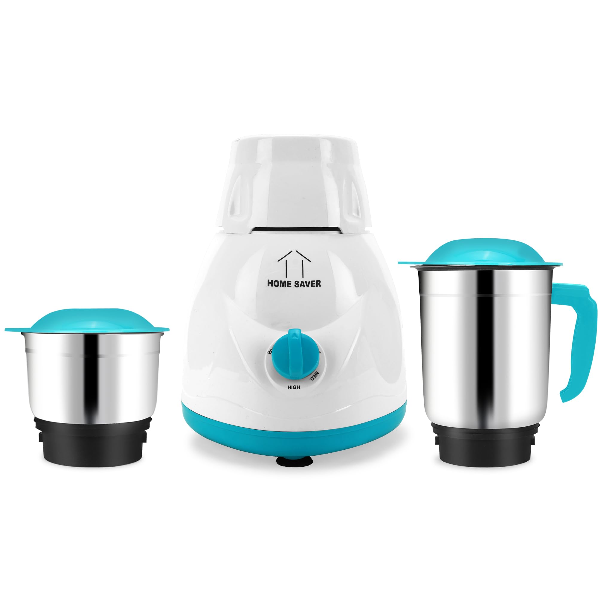 HOME SAVER 550watt HeavyDuty Mixer Grinder With 2 Sharp Stainlees Steel Jar Set For Kitchen Grinding and Mixing | CD Green Mixer Grinder with 2 Multipurpose Jars Set | 1 Year Warranty