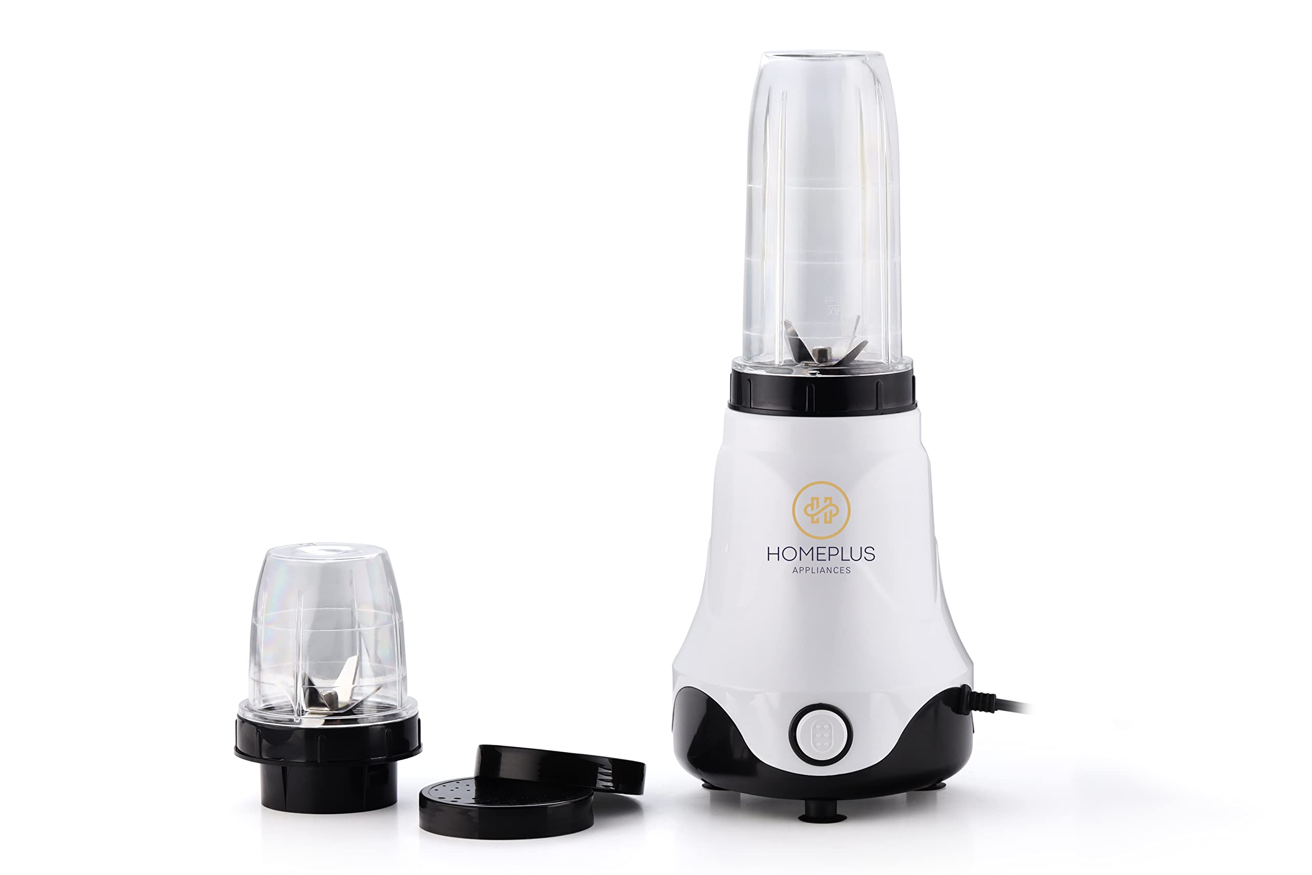 Home Plus Abs Plastic Nutri Blend, 20000 Rpm Mixer Grinder, 2 Unbreakable Jars, 500 Watts (White And Black)