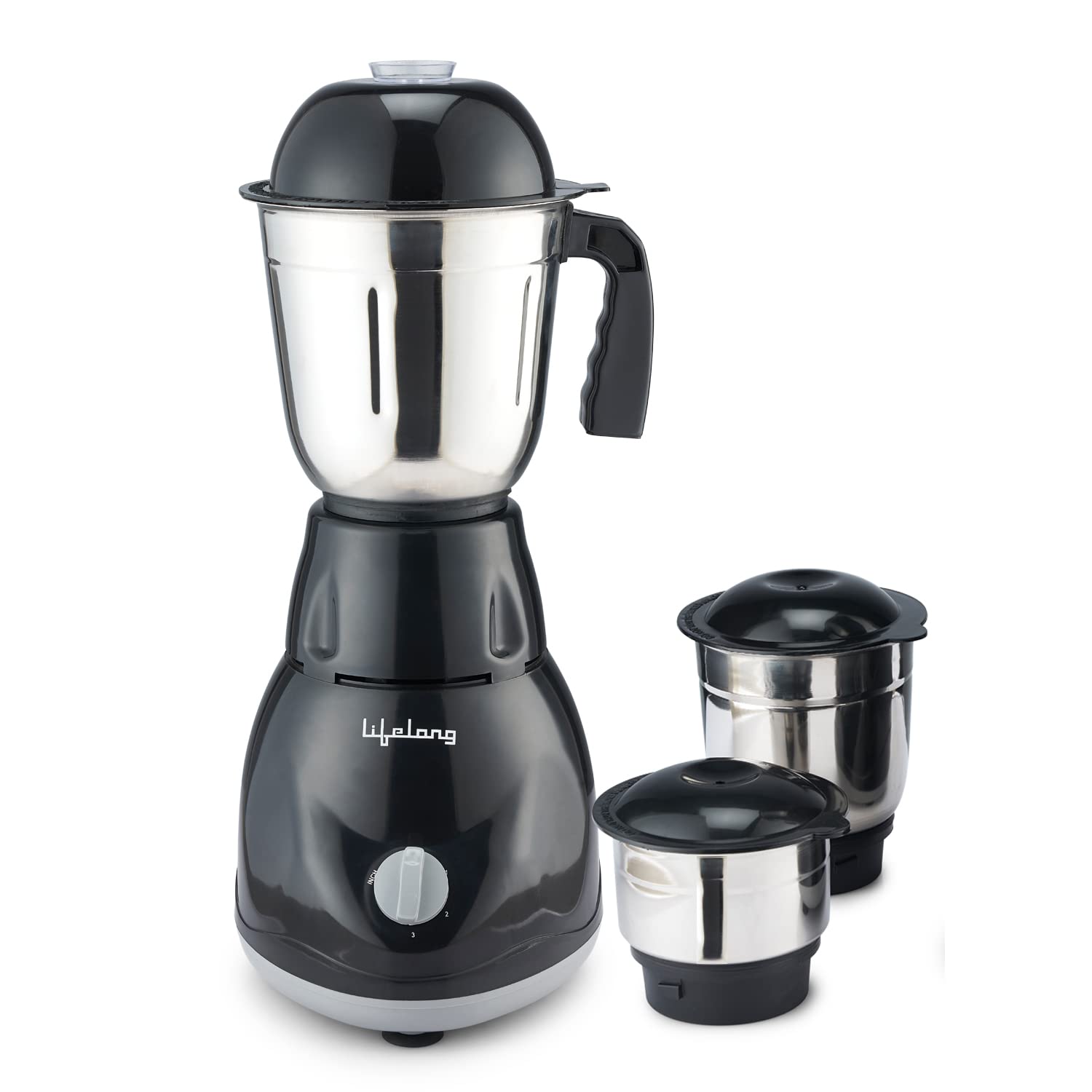 Lifelong LLMG23 Power Pro 500-Watt Mixer Grinder with 3 Jars (Liquidizing, Wet Grinding and Chutney Jar), (Indian Plug)