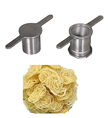 M Tech Aluminium Kitchen Press ith 5Blades Snack/Noodles Press/Muruklu/Murukku Maker/Karampoosa giddalu, Silver