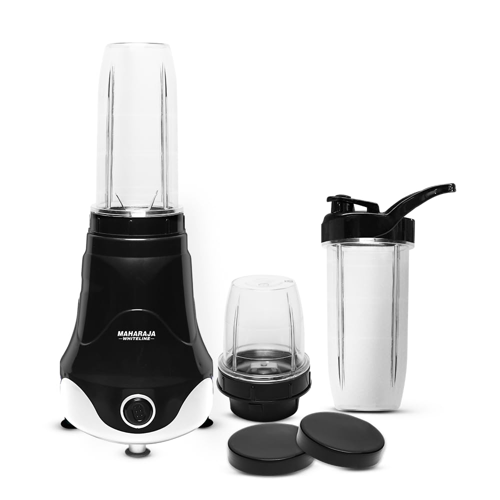 Maharaja Whiteline Xpress Blend Mixer Grinder With 3 Jars 400 Watt- Mx-280 (Black & White) Plastic