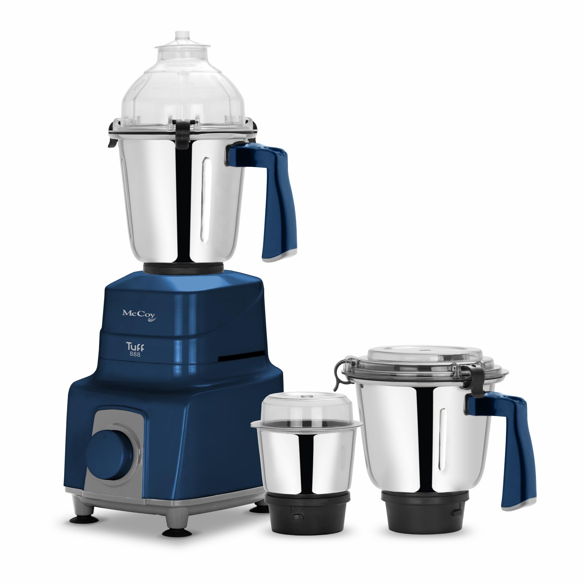 McCoy Mixer Grinder | Tuff 888 750W with 3 SS jars | Longer life Universal Hybrid Motor | ABS Body | Uniform Grinding | Blue