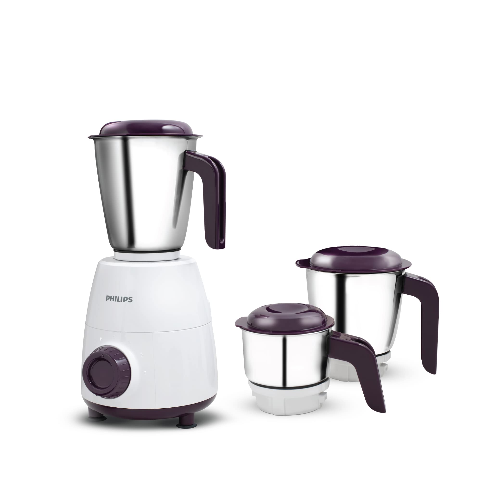 PHILIPS HL7505 500W Mixer Grinder (White and Purple) (Indian Plug)
