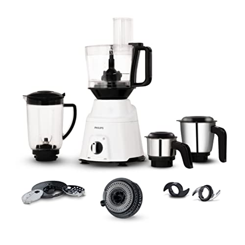 PHILIPS Mixer Grinder 750 Watt, 3 in 1 (Mixer Grinder + Juicer + Food Processor) 4 Jar (HL7763/00) (Indian Plug)