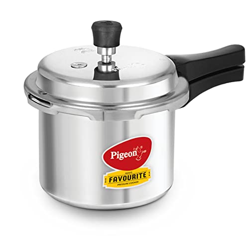 Pigeon By Stovekraft Favourite Aluminium Pressure Cooker Mini Combo with Outer Lid 2, 3 Litre Capacity for Healthy Cooking
