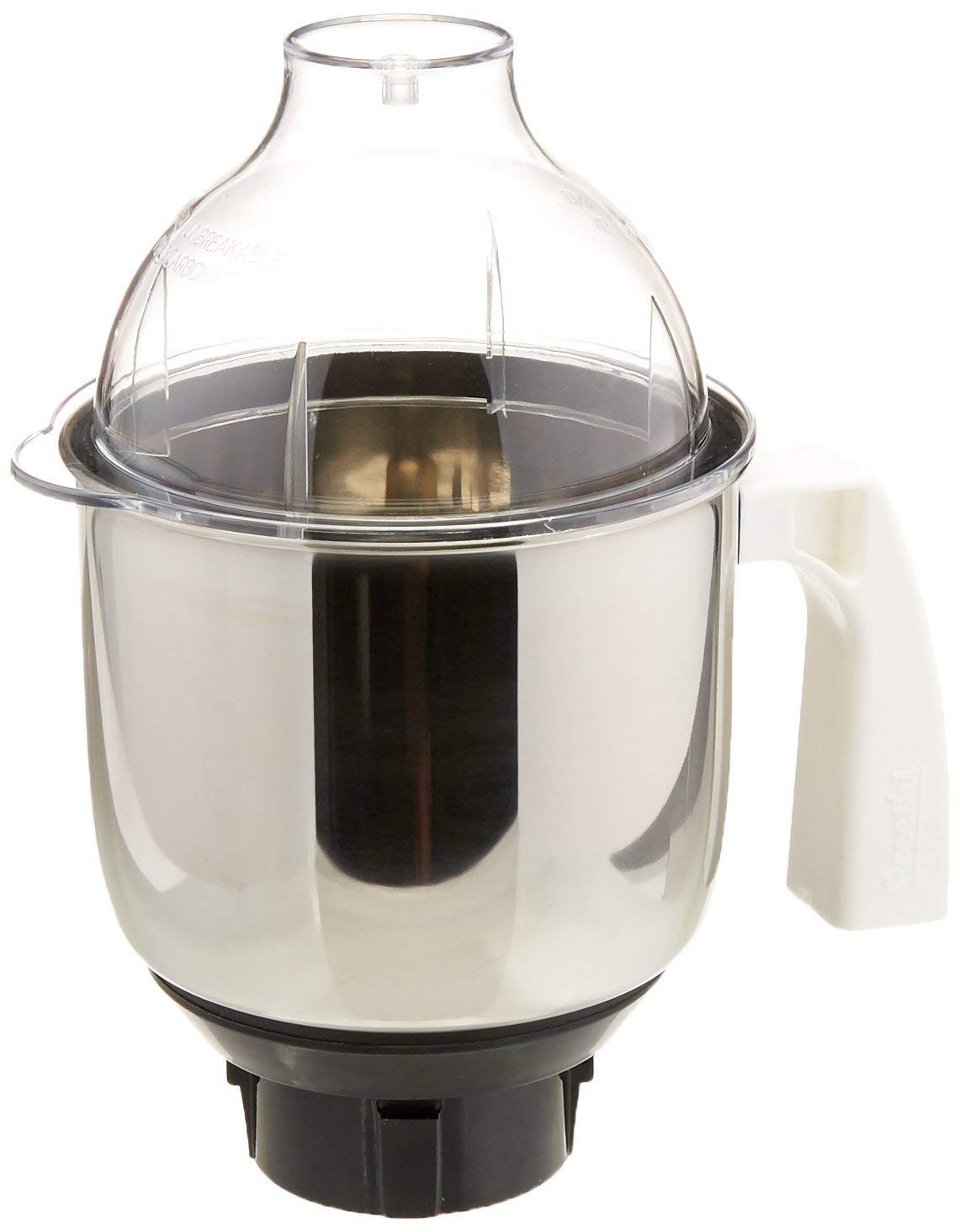 Preethi MGA-513 1.5-L Jar (Steel/Transparent) | Stainless Steel, Transparent Dome | Machine Ground and Polished Blades | Silver & Steel | 1 Year Warranty