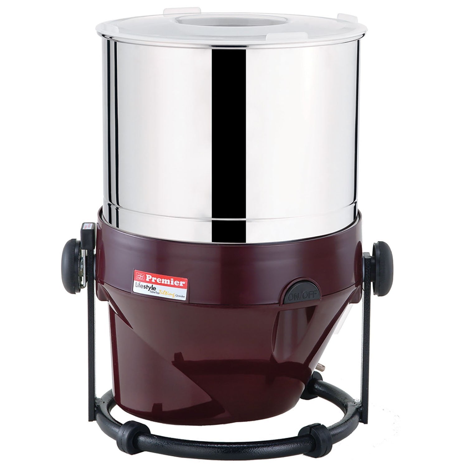 Premier Lifestyle Grinder (Pg - 502) 2 LTR 230v Maroon Colour Code-039131 â€“ Powerful and Stylish Wet Grinder with 2-Liter Capacity, Durable Stainless Steel Drum, Energy Efficient Motor