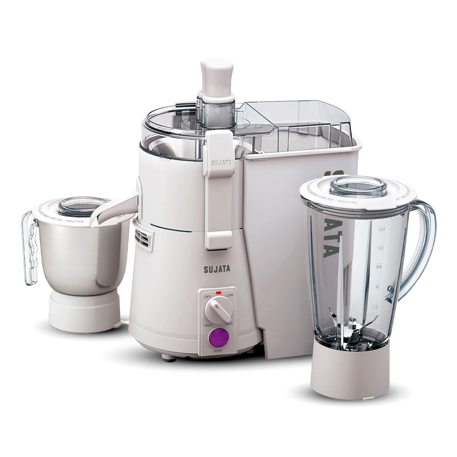 Sujata KI-28012 900-Watt Juicer Mixer Grinder with 2 Jars (White)