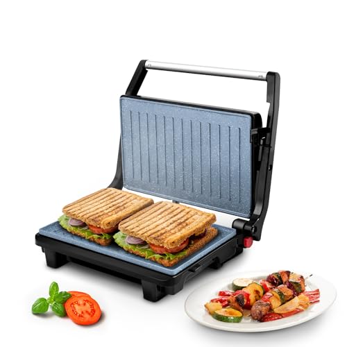 Wipro Elato BS202 1000 Watt Ceramic Grill Sandwich Maker, Scratch Resistant, 180Â° Open Sandwich Griller, Auto Cutoff, Non Toxic BPA, PTFE & PFOA Free, 2 Year Warranty, Regular Bread Size for 2 Slices