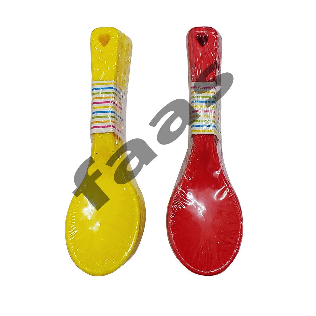 faas Multicolour Baby Spoon Set of 1 (12 Piece) for Baby Feeding (Yellow, Red)