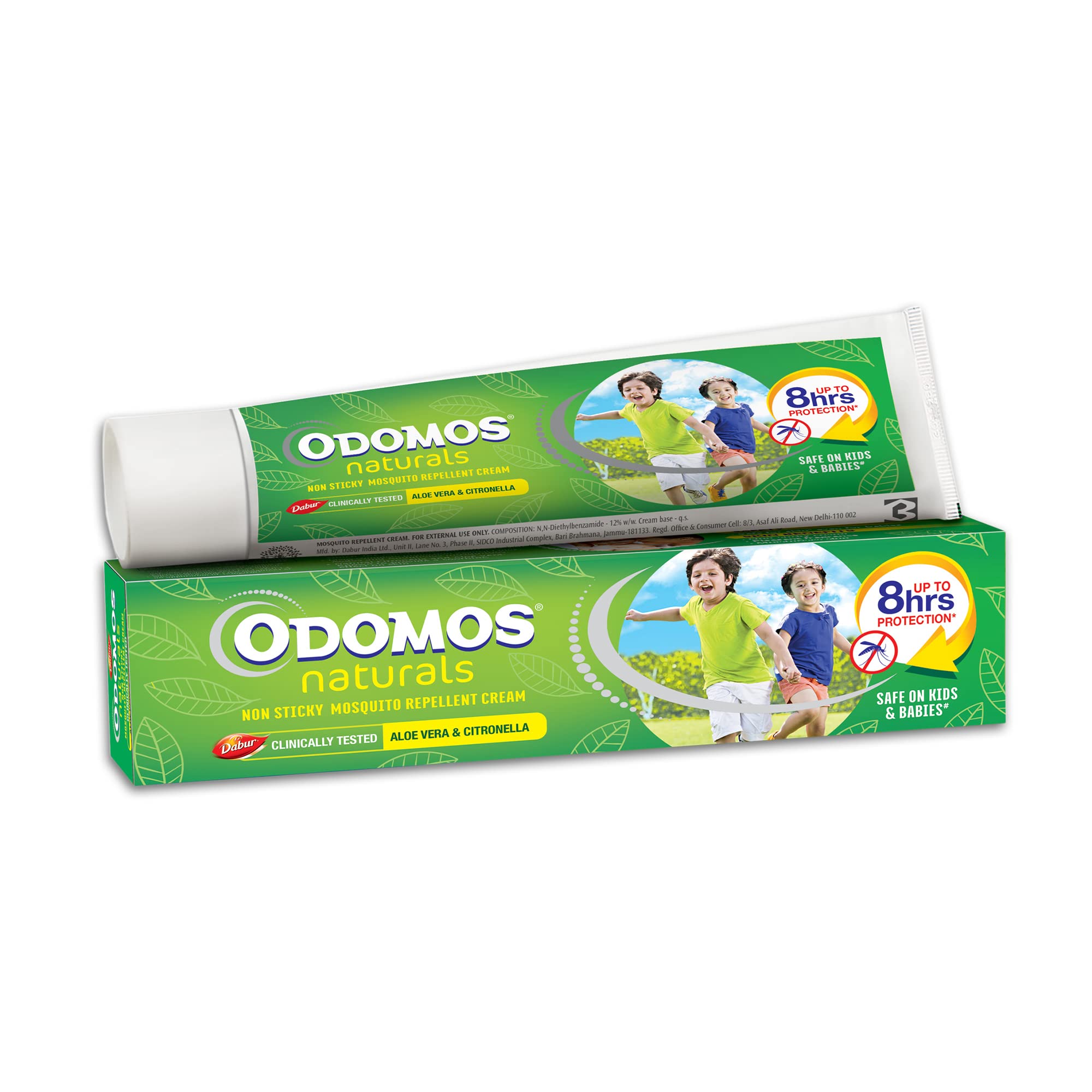10x Odomos Naturals Non-Sticky Mosquito Repellent Cream - 100g each - Pack of 10