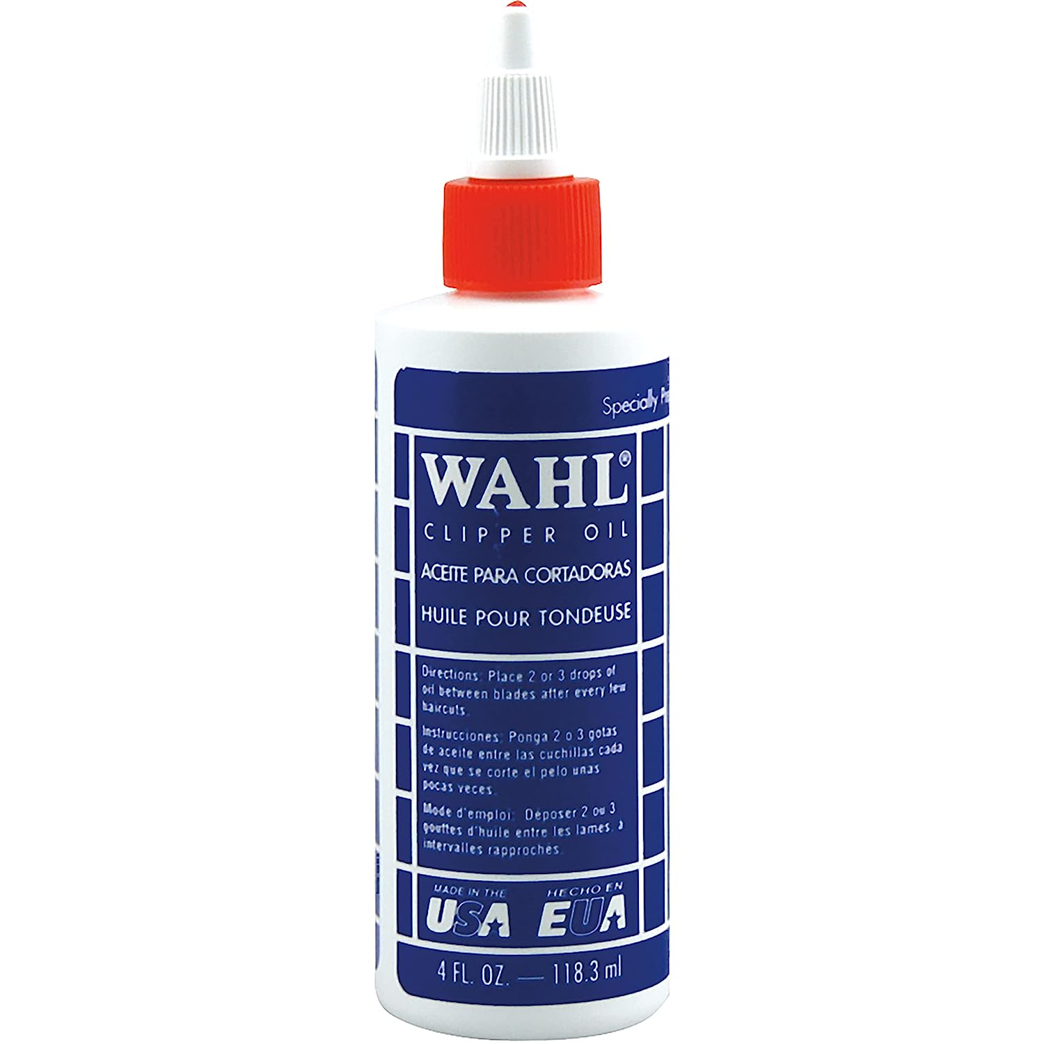 5x Wahl Professional Cotton 3022997 Clipper Blade Oil (White And Blue) - Pack of 5 (200ml each)