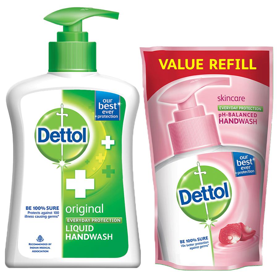 Dettol Liquid Handwash - Soap Free Formula, Everyday Protection, Original, 200 ml